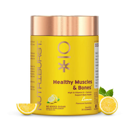Nutriburst Healthy Muscles & Bones Gummies With Calcium & Vitamin D - Distacart
