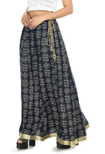 Thumbnail for Mominos Fashion Moeza Cotton Navy Blue Printed Lehenga (Lancha)