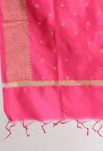 Thumbnail for Mominos Fashion Moeza Women's Banarsi Silk Woven Design Pink Dupatta - Distacart