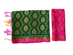 Thumbnail for Mimosa Women's Green Kanchipuram Silk Saree - Distacart