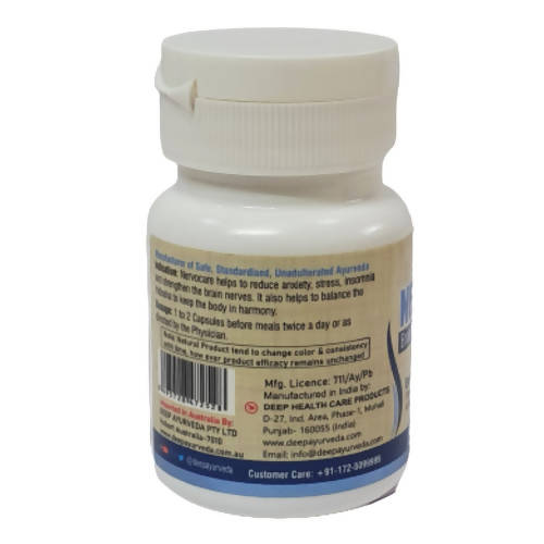 Deep Ayurveda Nervocare 500mg Veg Capsules - Distacart