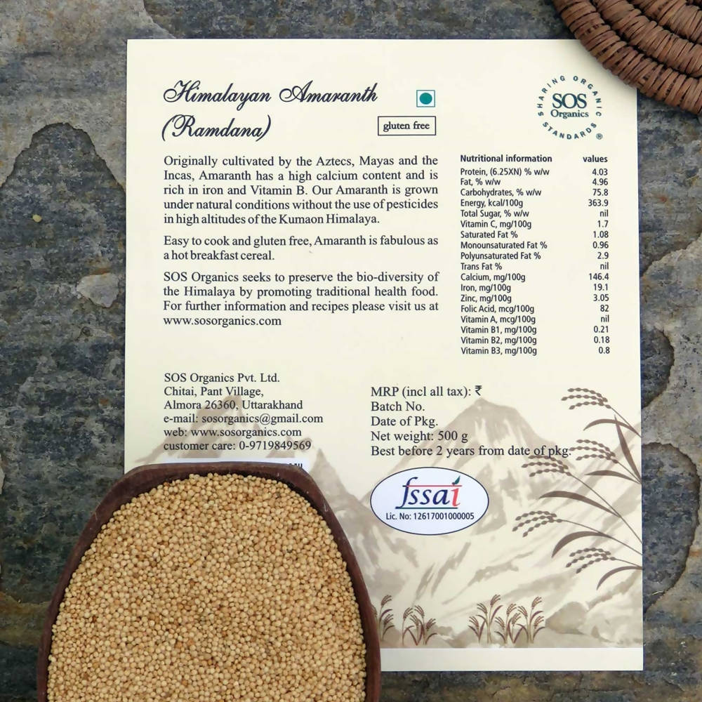 SOS Organics Himalayan Amaranth Ramdana - Distacart
