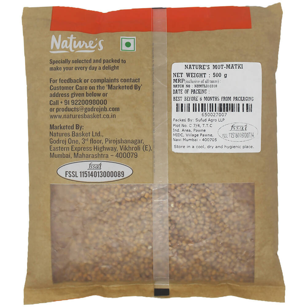 Nature's Whole Moth Dal - Matki - Distacart