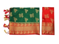 Thumbnail for Mimosa Women's Green Kanchipuram Silk Saree - Distacart