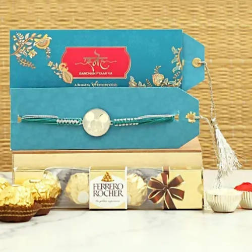 Cute Mickey Rakhi & Ferrero Rocher Box - Distacart