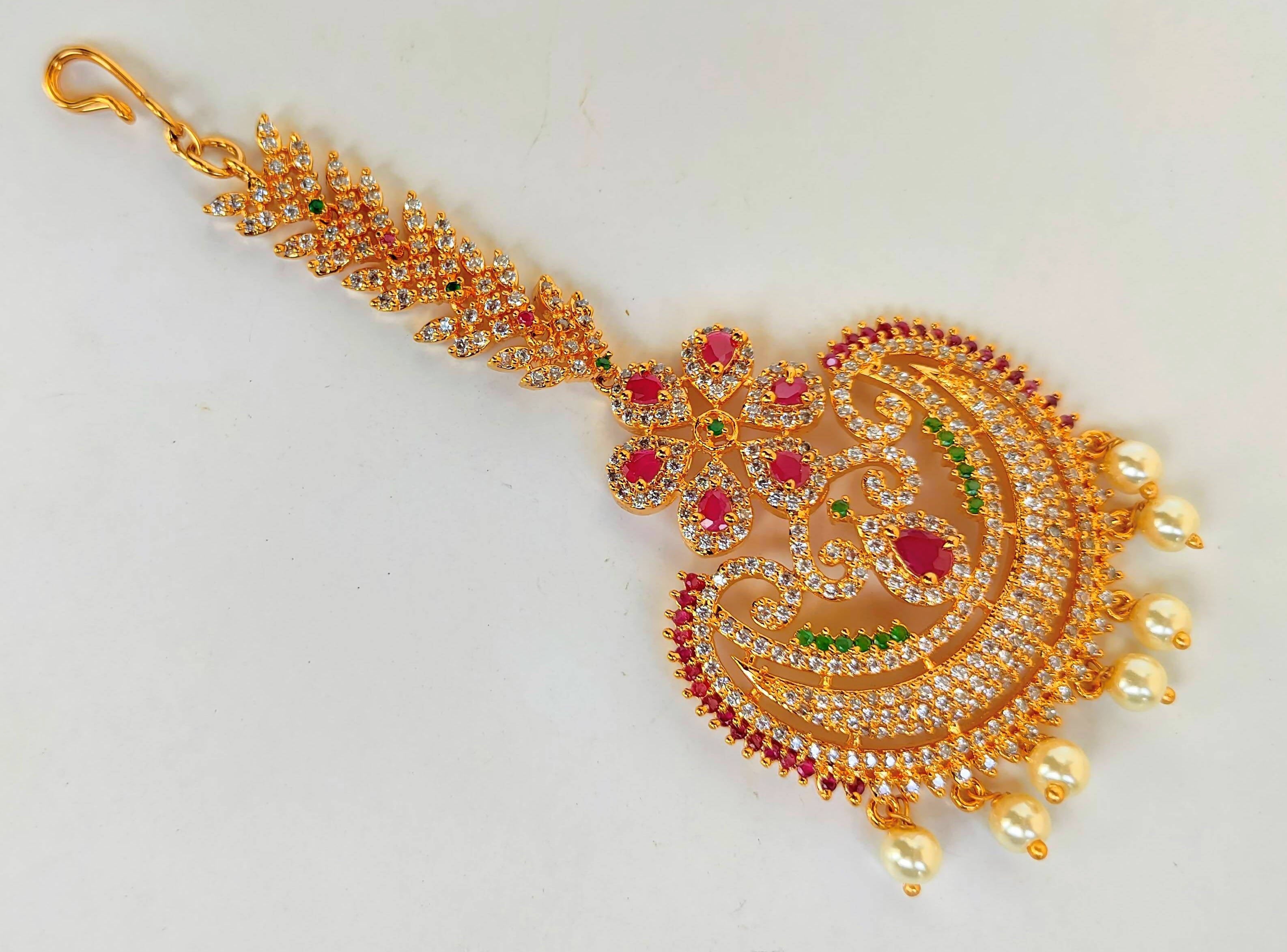 Multicolor Maang Tikka For Wedding - Distacart