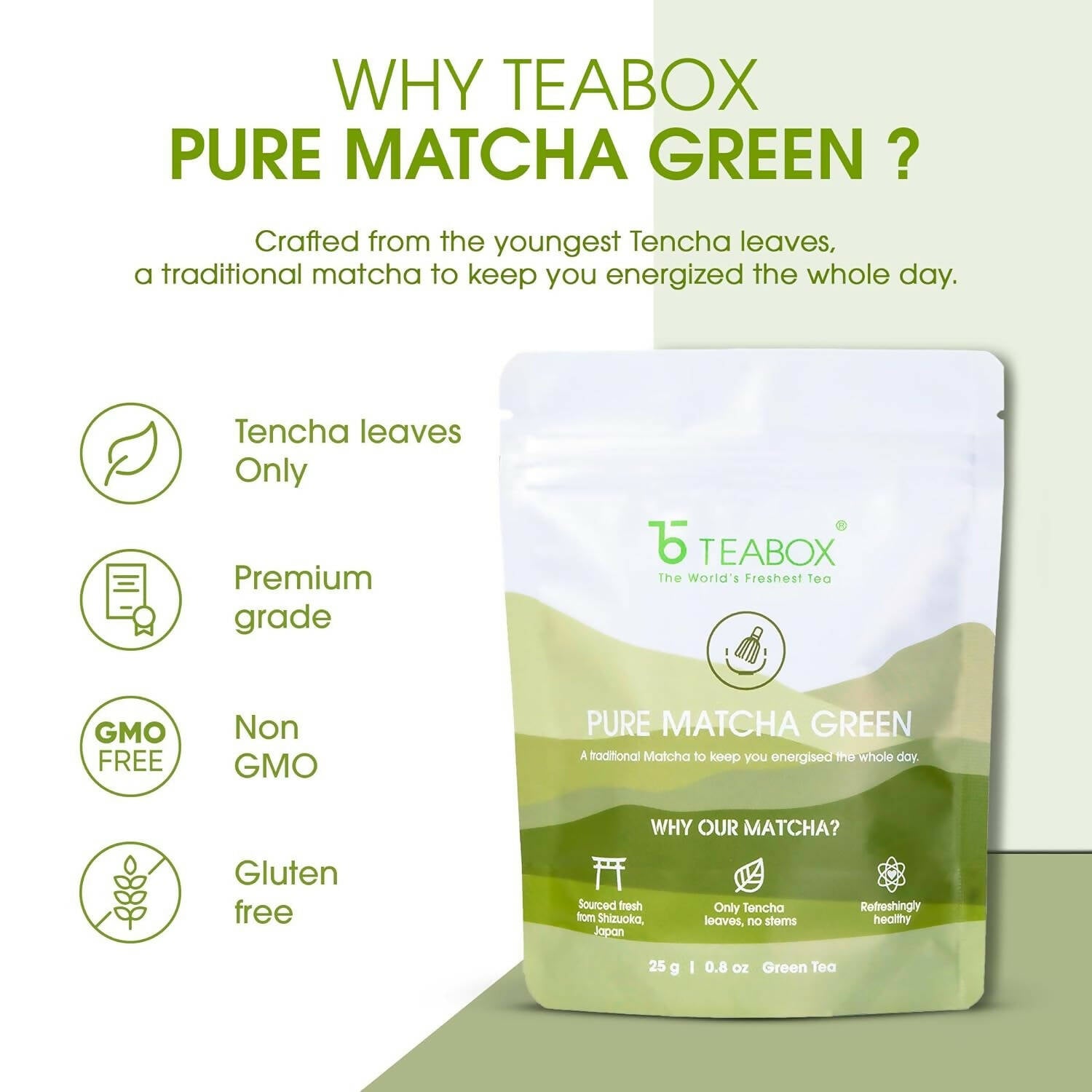 Teabox Pure Matcha Green Tea Powder - Distacart