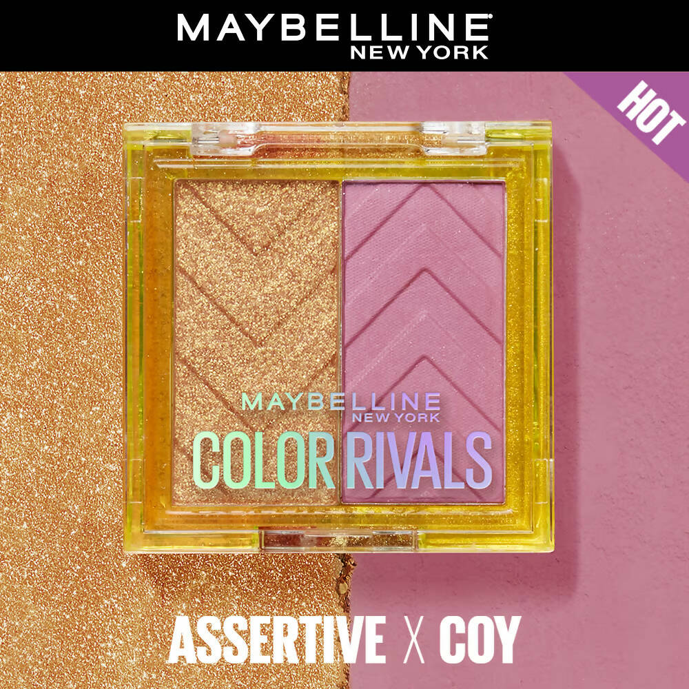 Maybelline New York Color Rivals Longwear Eyeshadow Duo - Assertive X Coy - Distacart