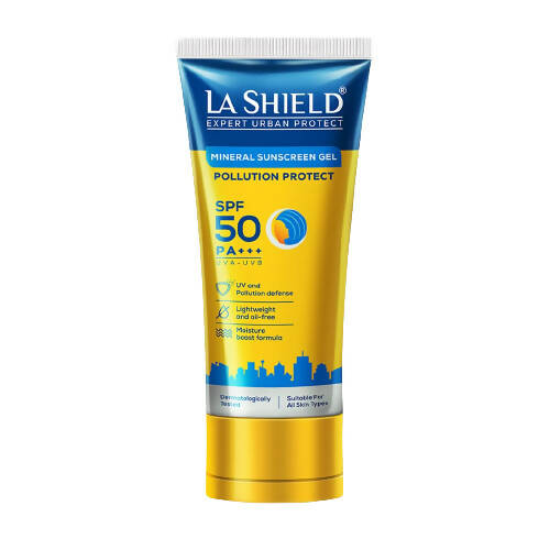 La Shield Pollution Protect Mineral Sunscreen Gel SPF 50 - Distacart