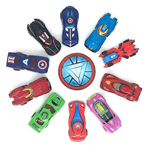 Sardar Ji Ki Dukan Avengers Metal Die Cast Character Cars Set Toy Pack Of 10  (Multicolor, Pack Of: 10) - Distacart