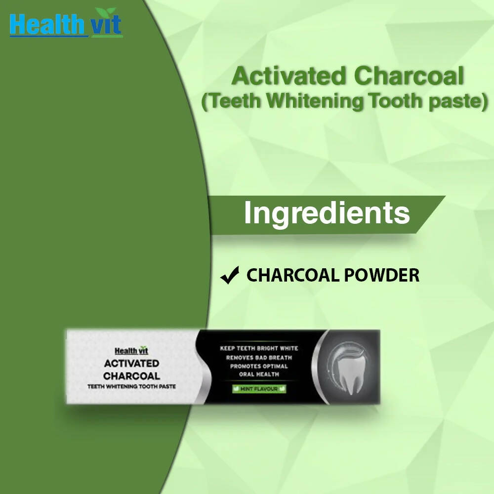 Healthvit Activated Charcoal Toothpaste - Distacart
