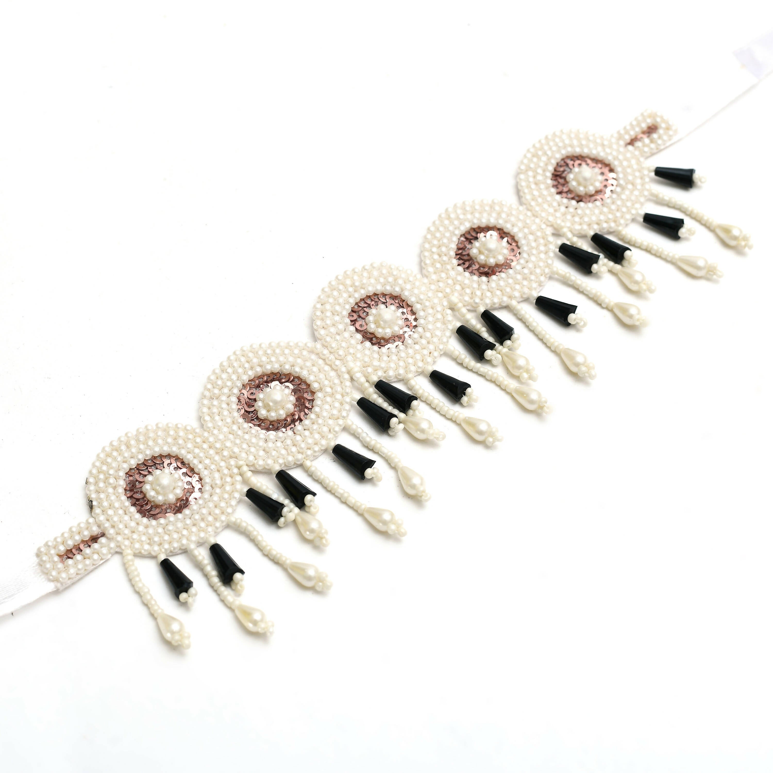 Mominos Fashion Johar Kamal Handicraft Gold/Off White Pearls Necklace with Earrings For Women - Distacart