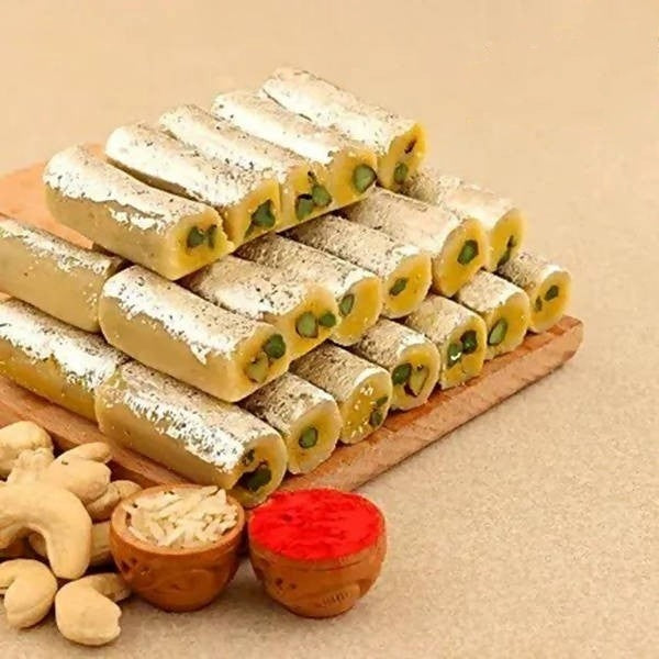 Folk Style Lumba Rakhi Set & Kaju Rolls Box