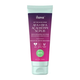 Ilana Get The Glow - AHA BHA Gentle Exfoliating Cream Face Scrub - Distacart