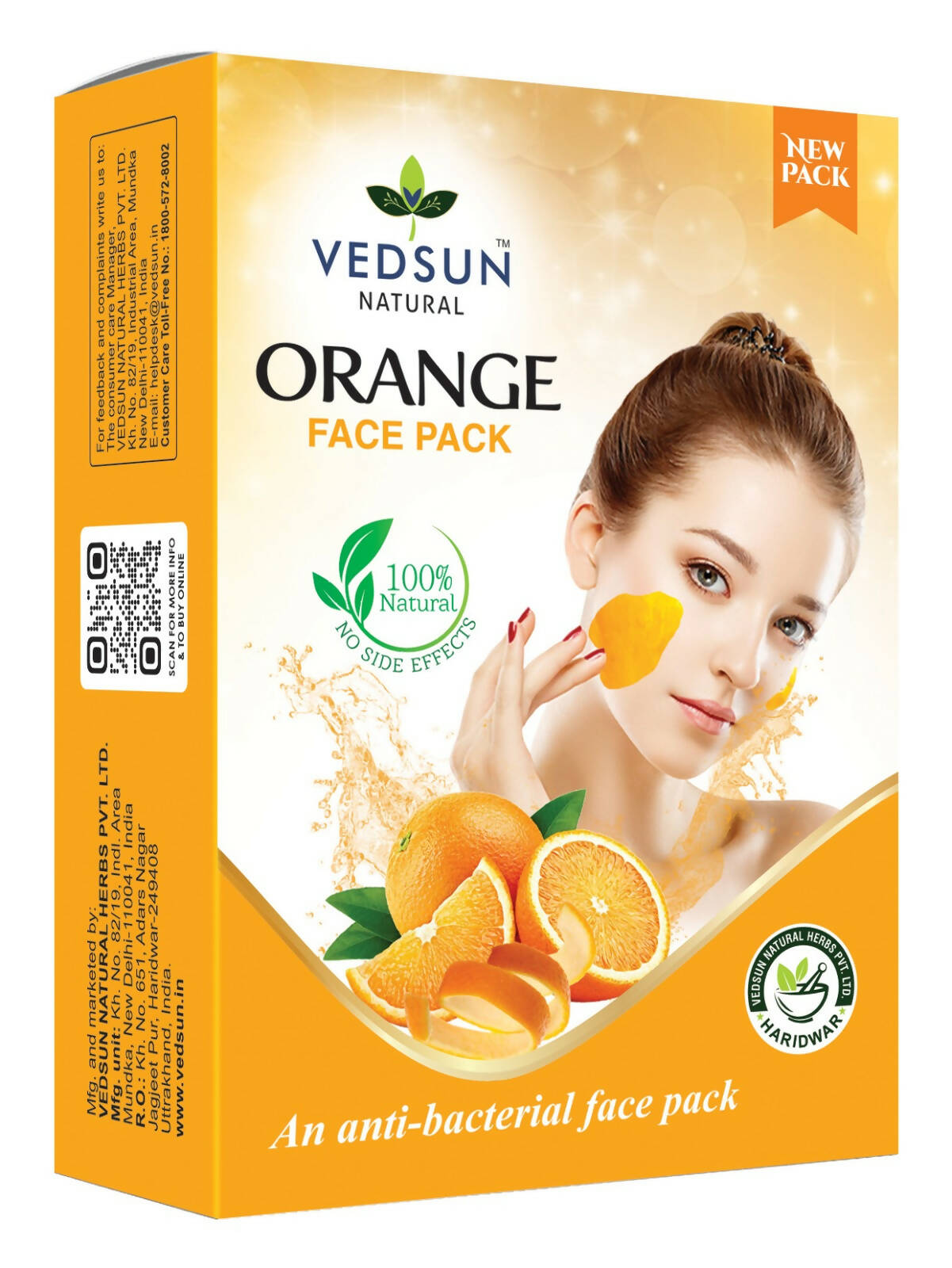 Vedsun Naturals Orange Face Pack - Distacart
