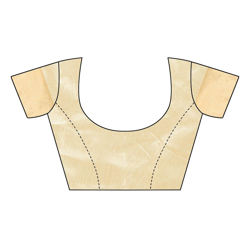 Vamika Cream Cotton Polyester Silk Weaving Saree