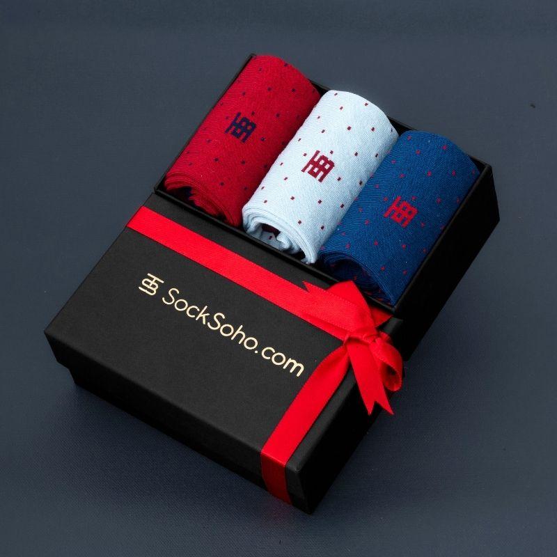 Socksoho Luxury Men Socks Oxford Giftbox