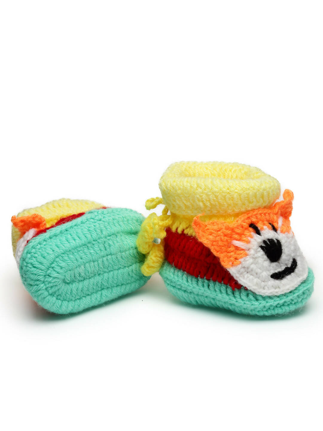 Chutput Kids Woollen Hand Knitted Dog Face Detailed Booties - Multi - Distacart