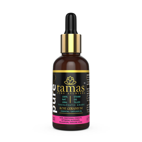 Tamas Pure Ayurveda 100% Natural Rose Geranium Essential Oil - Distacart