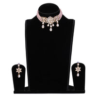 Thumbnail for Tehzeeb Creations Latest Design Pink Colour Necklace And Earrings