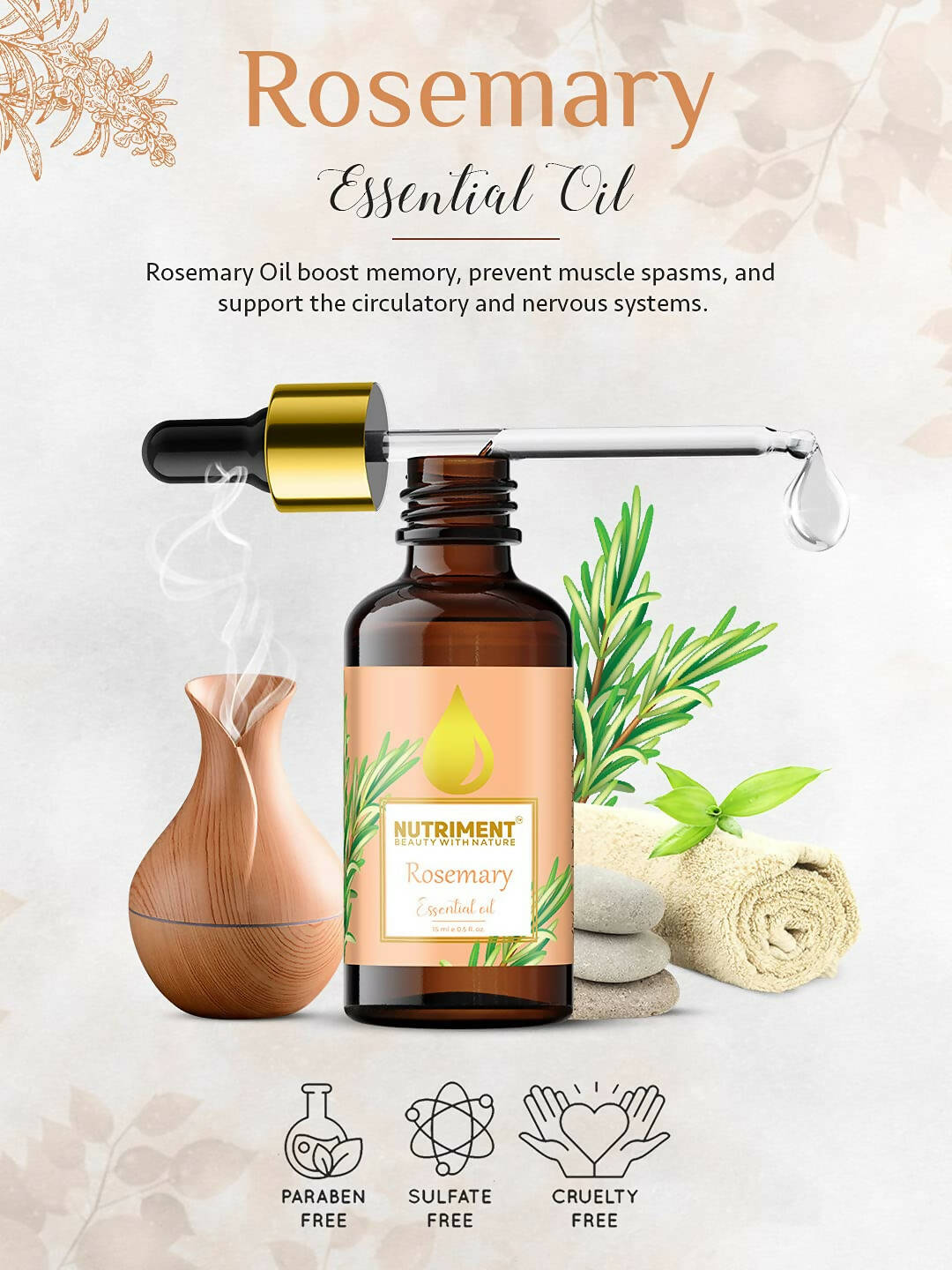 Nutriment Rosemary Essential Oil - Distacart