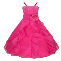 Thumbnail for Asmaani Baby Girl's Pink Colour Satin A-Line Maxi Full Length Dress (AS-DRESS_22088) - Distacart