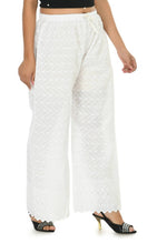 Thumbnail for Mominos Fashion Moeza Cotton White Color Chikan Work Palazzo