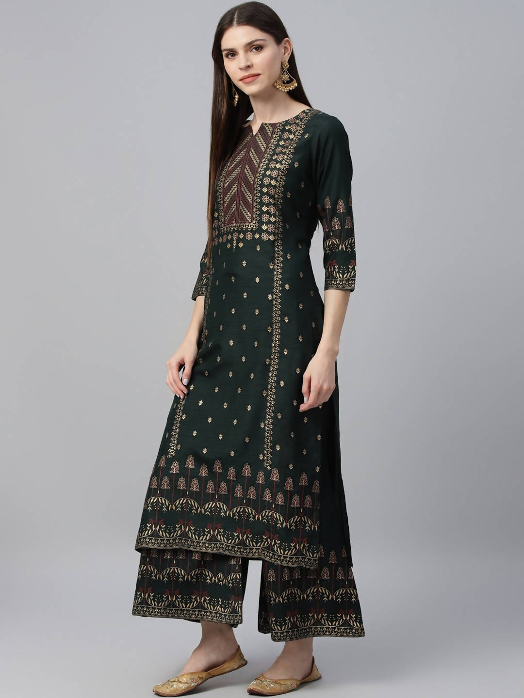 Cheera Printed Kurta Palazzo set (CH117KP) - Distacart