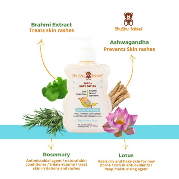 ShuShu Babies Face + Body Lotion Fragrance-Free - Distacart