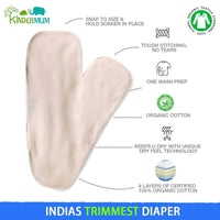 Thumbnail for Kindermum Nano Pro Aio Cloth Diaper (With 2 Organic Inserts And Power Booster)-Anchor For Kids - Distacart