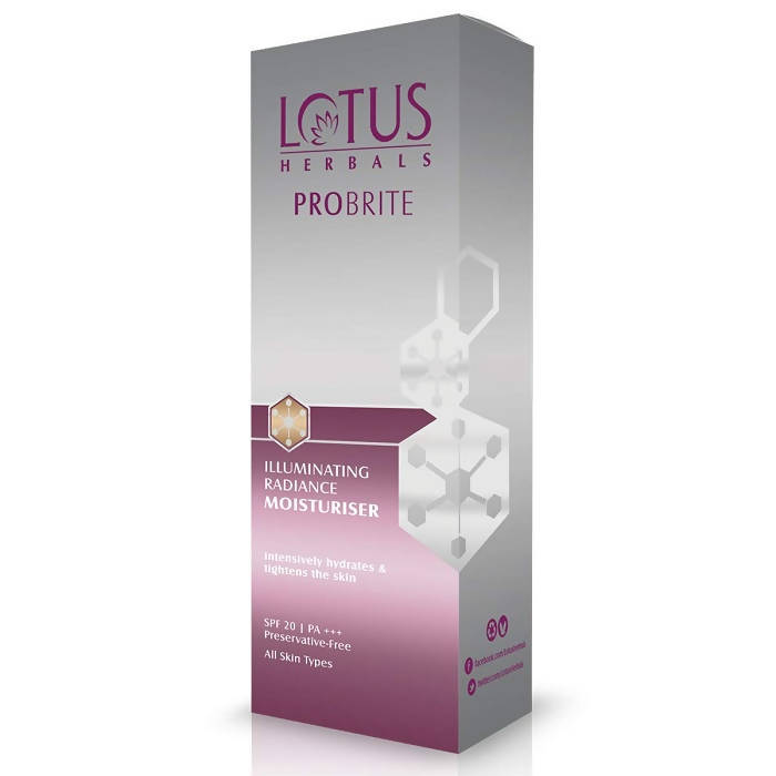 Lotus Herbals Probrite Illuminating Radiance Moisturiser - Distacart
