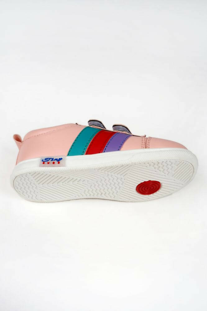 Tiny Bugs For Boys & Girls Double Velcro Sneakers - Pink - Distacart