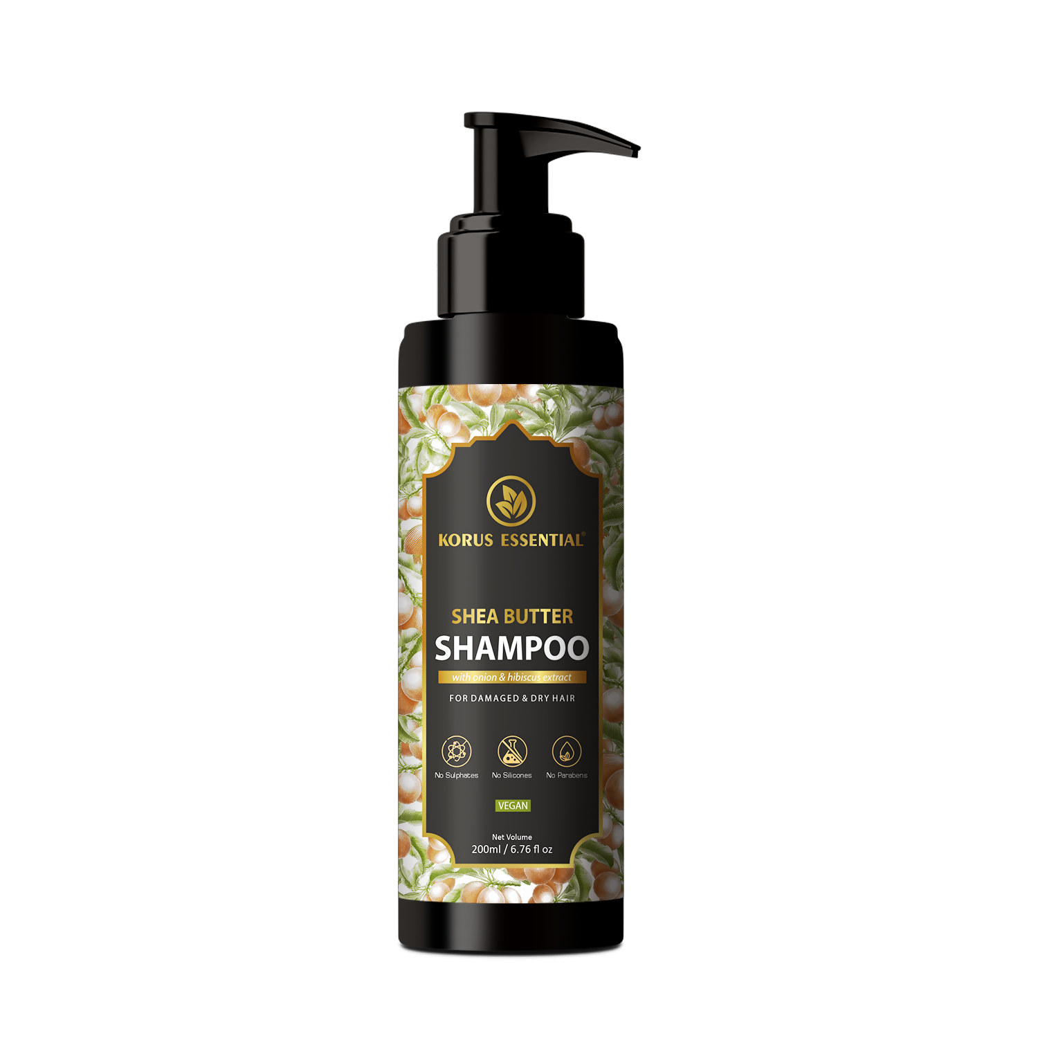 Korus Essential Shea Butter Shampoo With Onion & Hibiscus Extract - Distacart