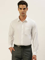Thumbnail for Ramraj Cotton Mens Full Sleeve Formal 100 % Cotton White Shirt - Distacart