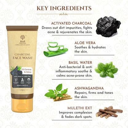Khadi Essentials Activated Charcoal Face Wash - Distacart