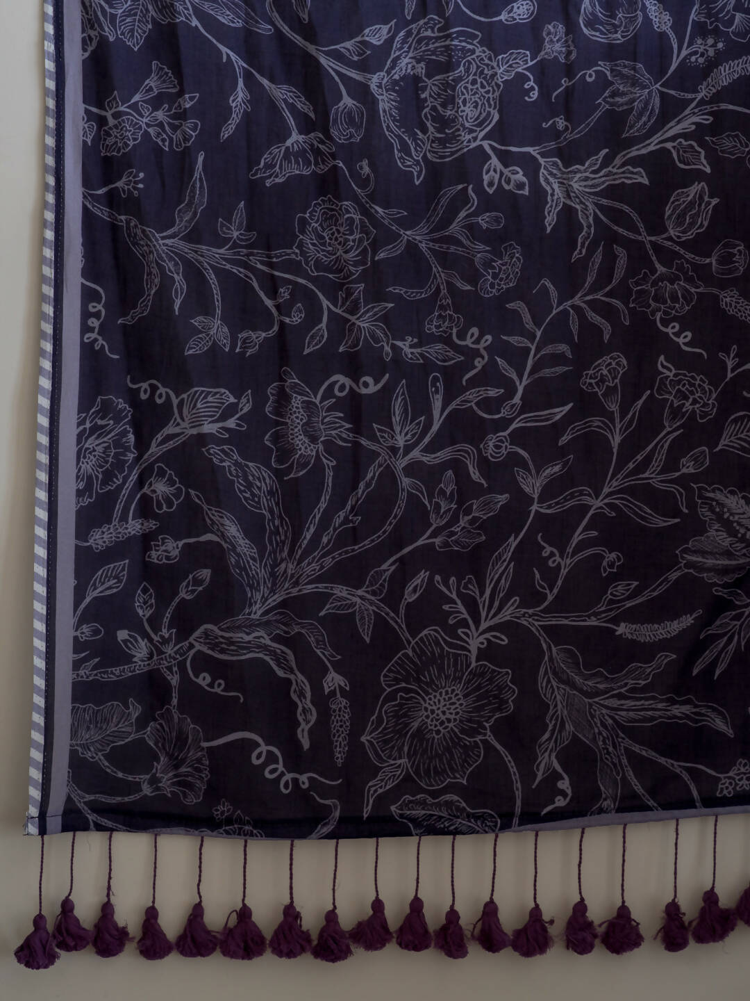 Suta Purple Floral Pure Cotton Saree - Distacart