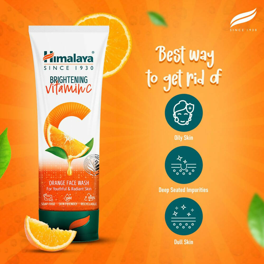 Himalaya Herbals Brightening Vitamin C Orange Face Wash - Distacart