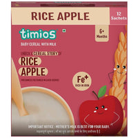 Thumbnail for Timios Organic Rice Apple Baby Cereal