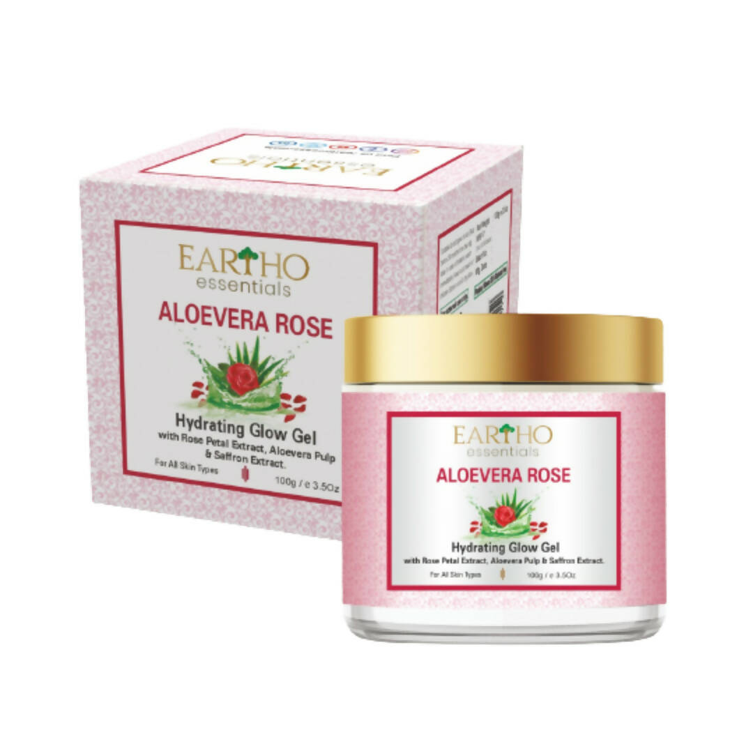 Eartho Essentials Aloevera Rose Hydrating Glow Gel - Distacart