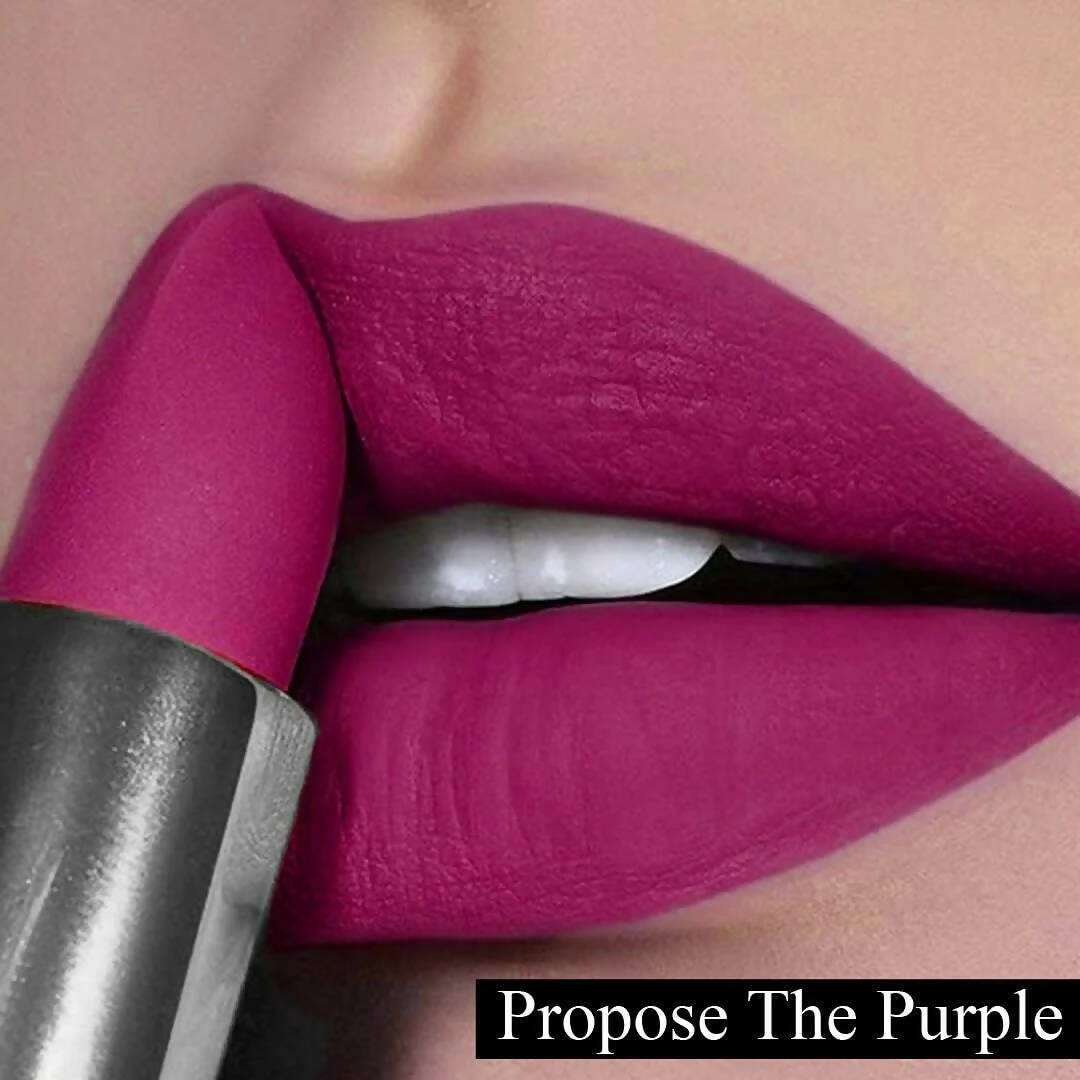 FLiCKA Wear Me Everywhere Creamy Matte Lipstick Propose The Purple - Distacart