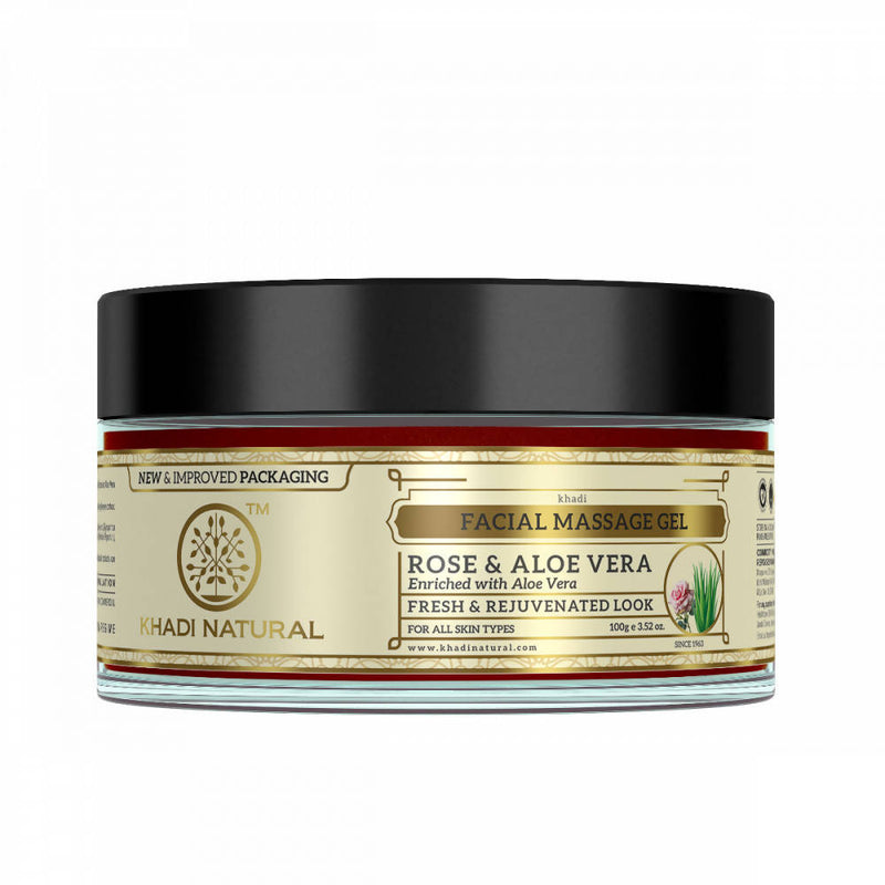 Khadi Natural Rose &amp; Aloe Vera Facial Massage Gel