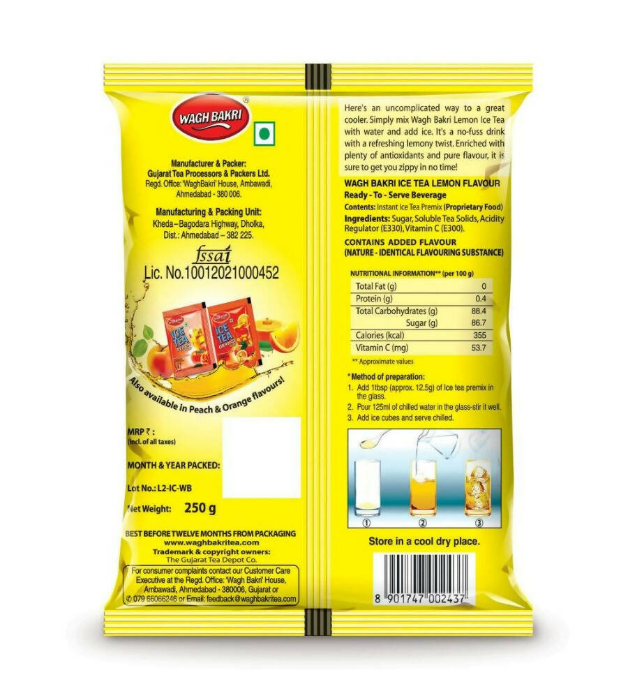 Wagh Bakri Instant Premix Ice Tea - Lemon Flavour - Distacart