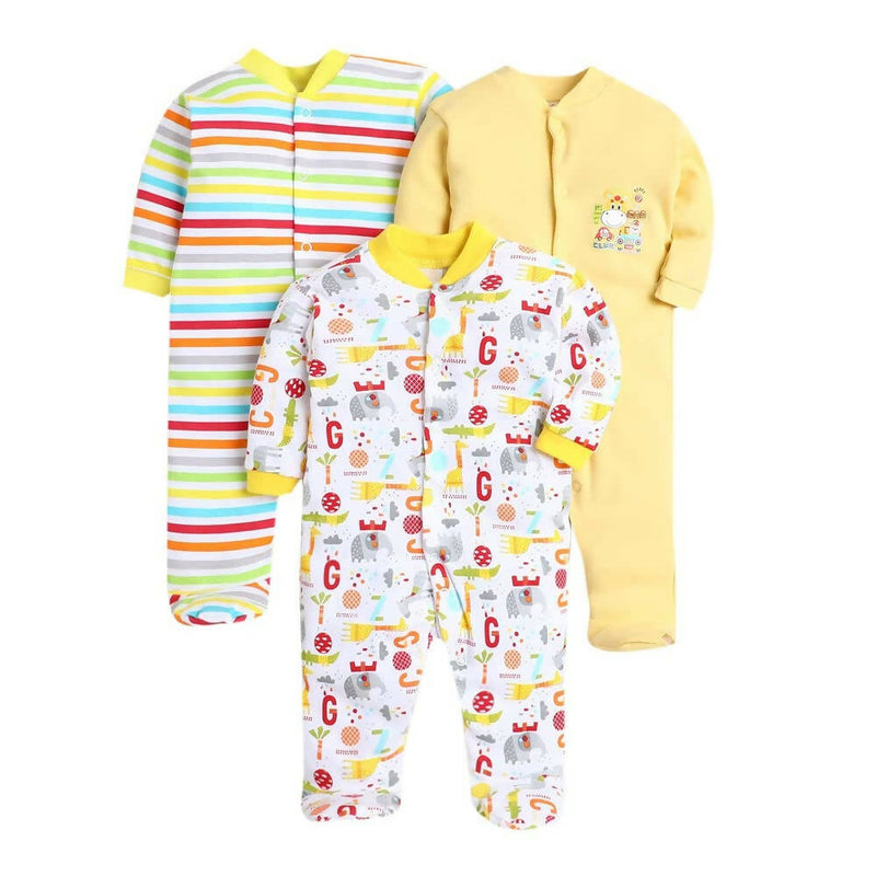 Daddy - G Rompers/Sleepsuits/Jumpsuit /Night Suits for New Born Babies - Yellow - Distacart