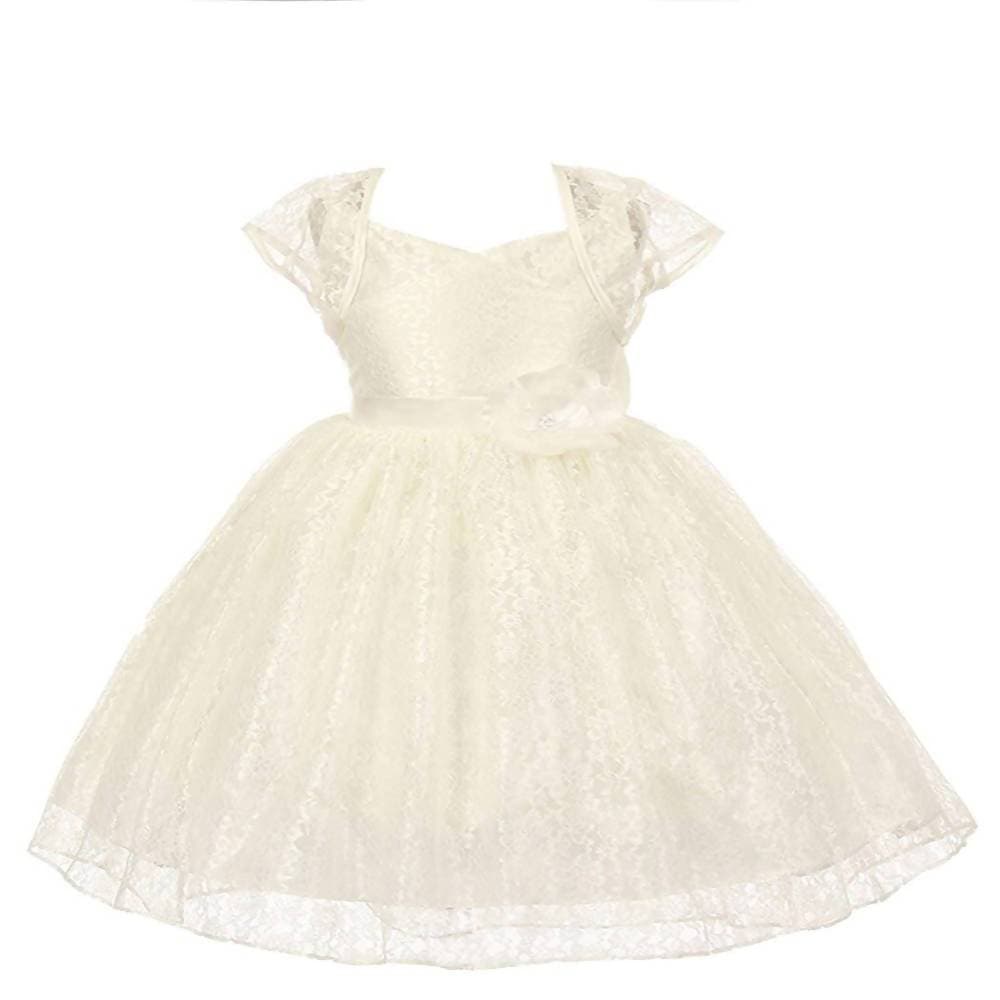 Asmaani Baby Girl's Off-White Colour Satin A-Line Maxi Full Length Dress (AS-DRESS_22160) - Distacart