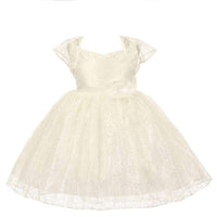 Thumbnail for Asmaani Baby Girl's Off-White Colour Satin A-Line Maxi Full Length Dress (AS-DRESS_22160) - Distacart