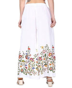 Thumbnail for Mominos Fashion White Floral Design Palazzo