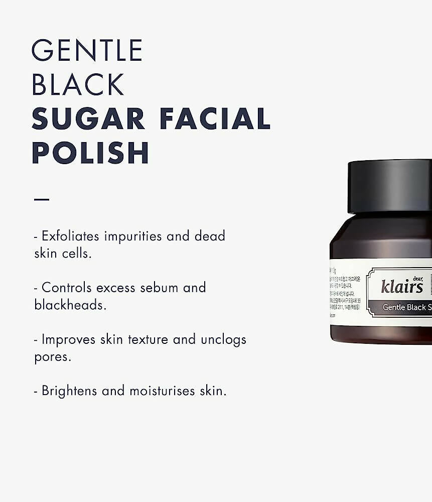 Dear Klairs Gentle Black Sugar Facial Polish - Distacart