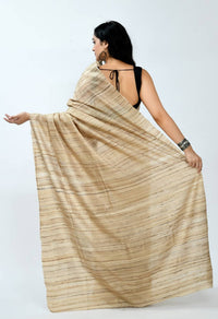 Thumbnail for Mominos Fashion Moeza Pure Ghichcha Silk Tussar Golden Color Saree