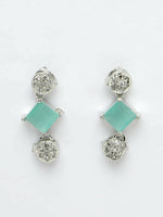 Thumbnail for NVR Women Silver Plated & Blue Cz Stone Handcrafted Jewellery Set - Distacart