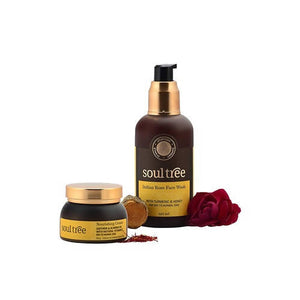 Soultree Indian Rose Face Wash & Nourishing Cream Set